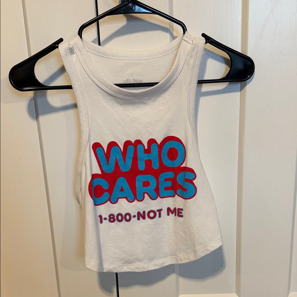 Wild Fable White Graphic Tank Top